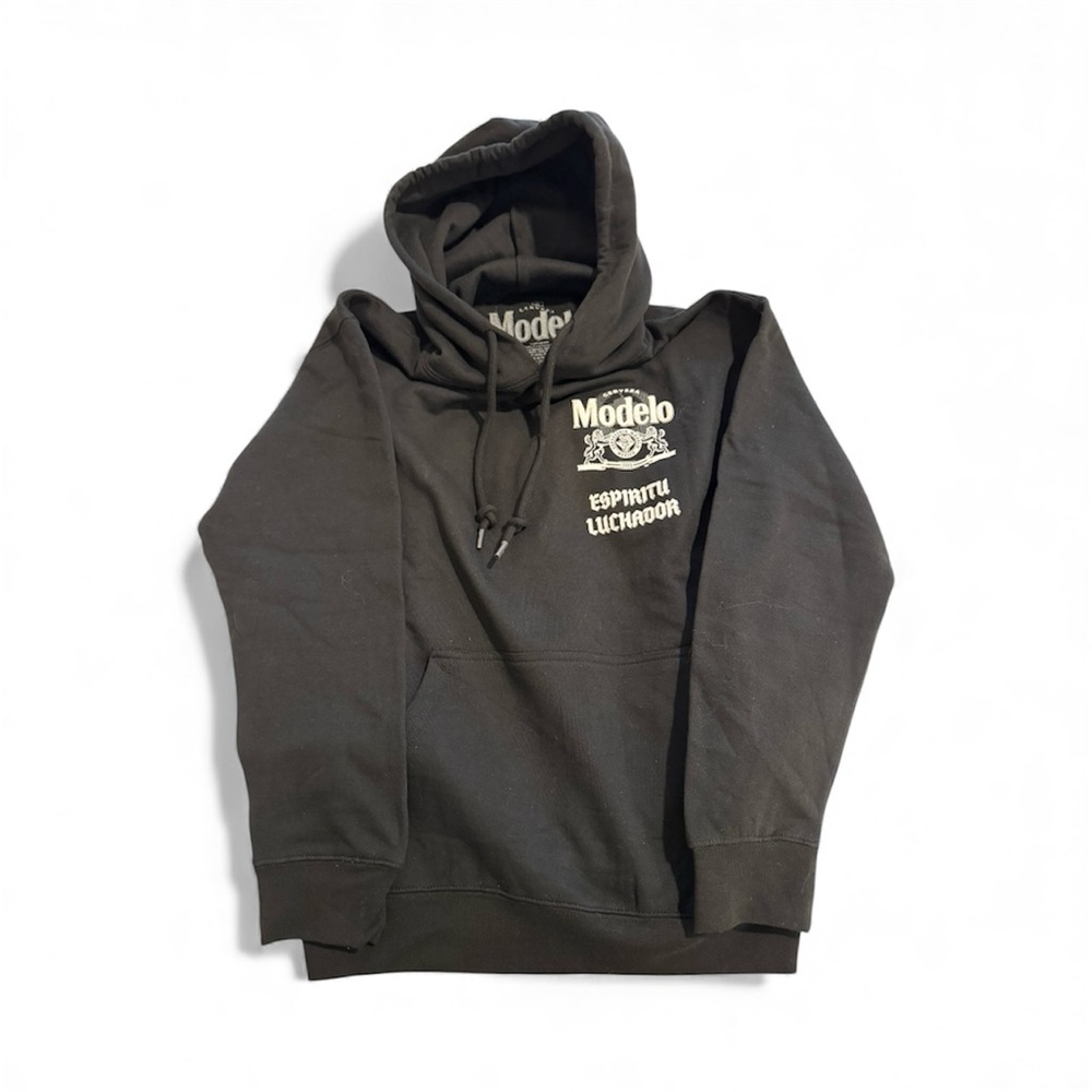 ModelCo Black Hoodie with Front Print
